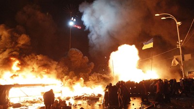 Ukraina Kijów Majdan Niepodległości protest milicja