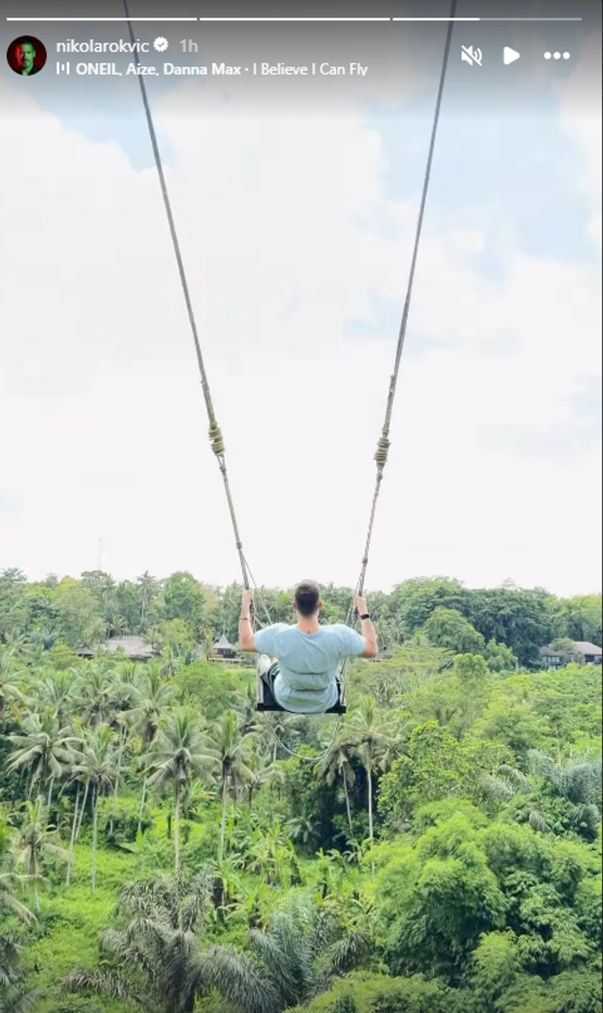 Nikola Rokvić na najpoznatijoj ljuljašci na Baliju