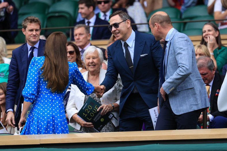 Księżna Kate, książę William oraz David Walliams z mamą