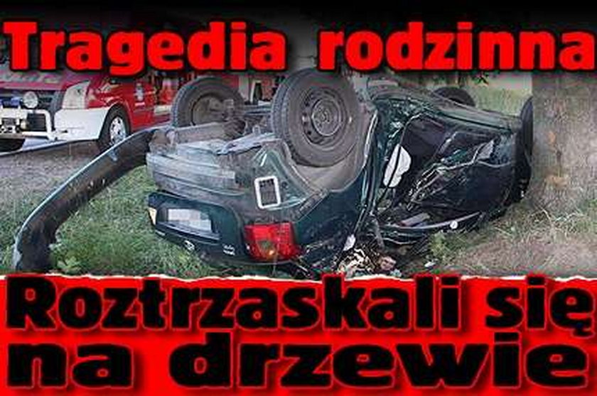 Tragedia rodzinna. Roztrzaskali się na drzewie