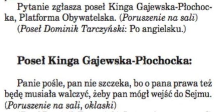 Szczekał na posłankę. Nie uwierzysz, co zapisali w stenogramie