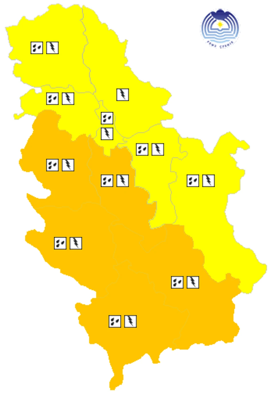 RMHZ upozorenje za petak 8.7.