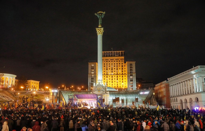 Protest u Kijevu 1. decembra zbog navodnog pokušaja puča