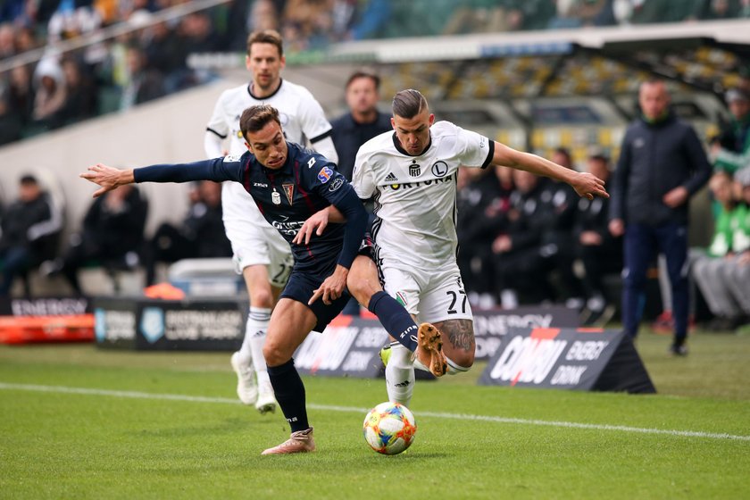 Pilka nozna. Legia Warszawa - Pogon Szczecin. Lotto Ekstraklasa. Warszawa 2019.04.13