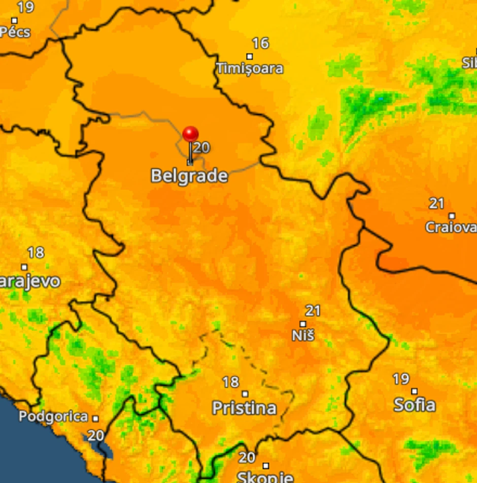 UV indeks u nedelju u 14. sati