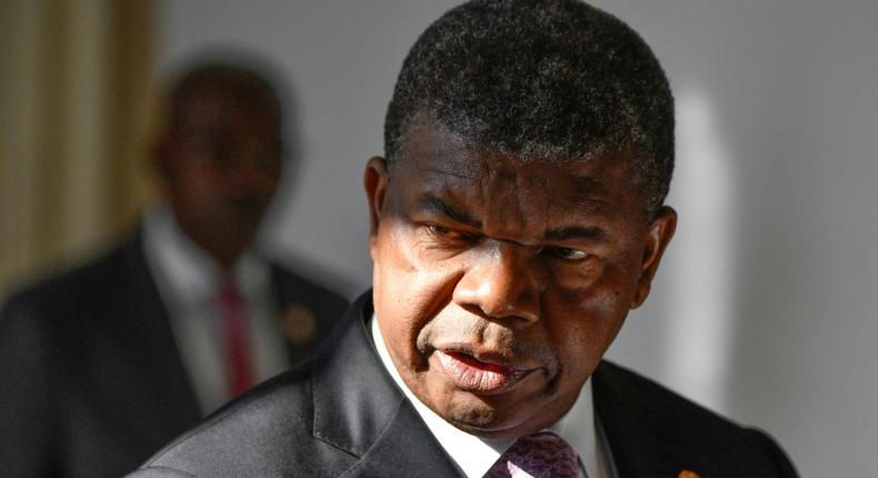 Angola's President Joao Lourenco is seen April 3, 2019