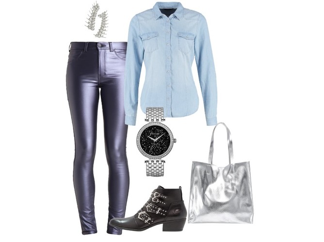 STYLIZACJE z dżinsową koszulą