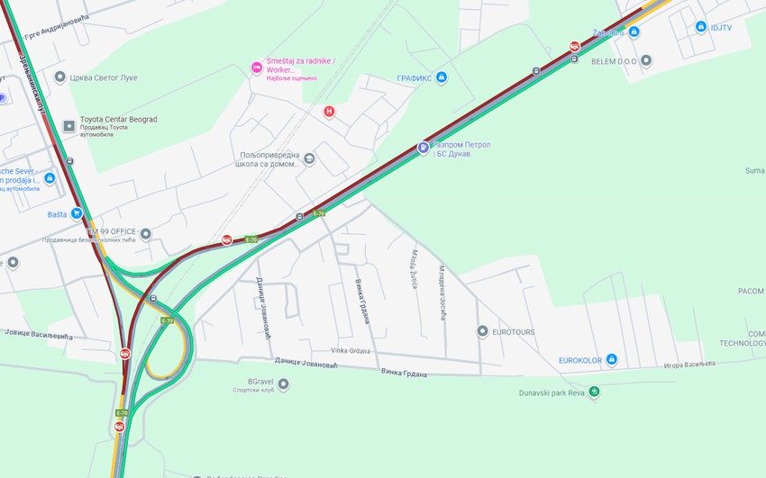 Četiri saobraćajne nesreće na Pančevačkom mostu u petak (23. januar) ujutru