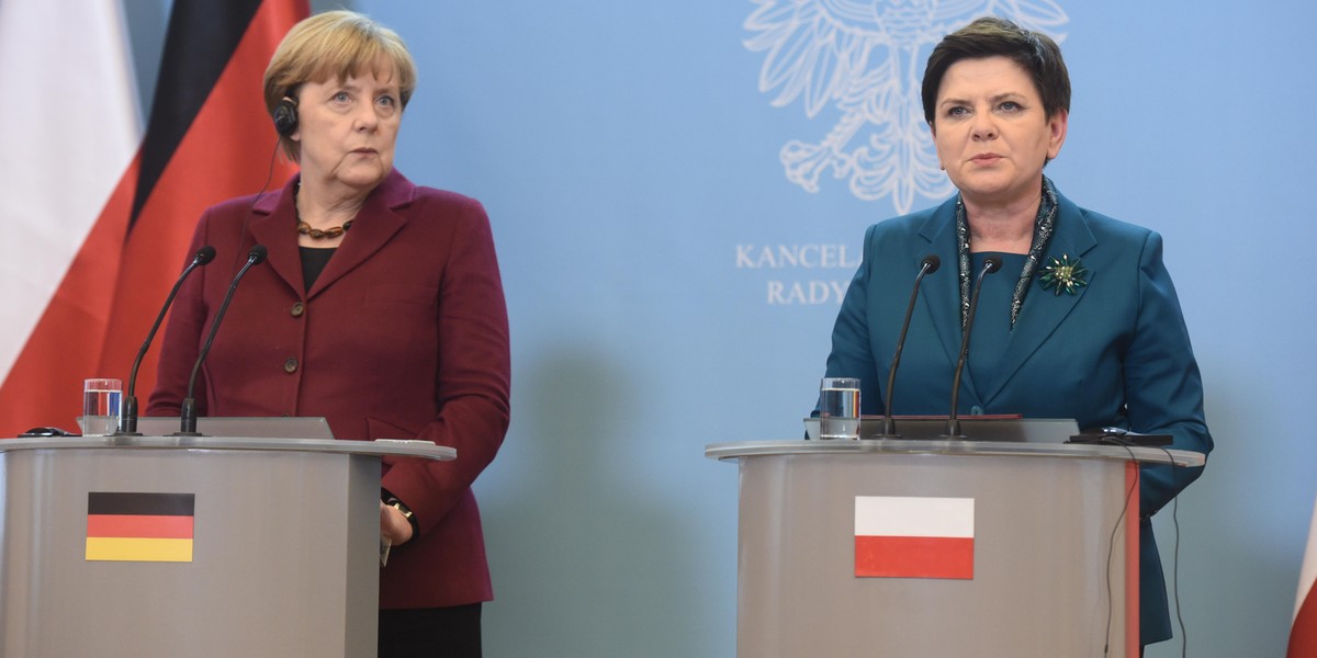 Angela Merkel Beata Szydło Warszawa