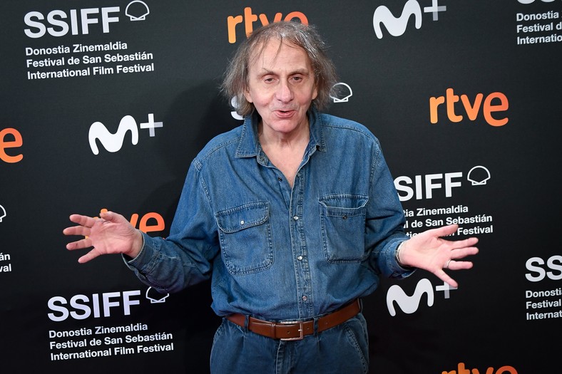 Michel Houellebecq podczas 67. Międzynarodowego Festiwalu Filmowego w San Sebastian, 25 września 2019 r.