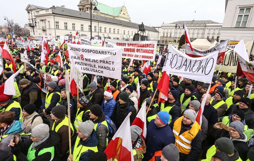 Protest rolników w Warszawie