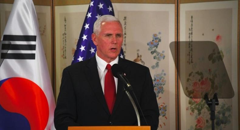 US Vice President Mike Pence warned that the US policy of strategic patience with North Korea was at an end