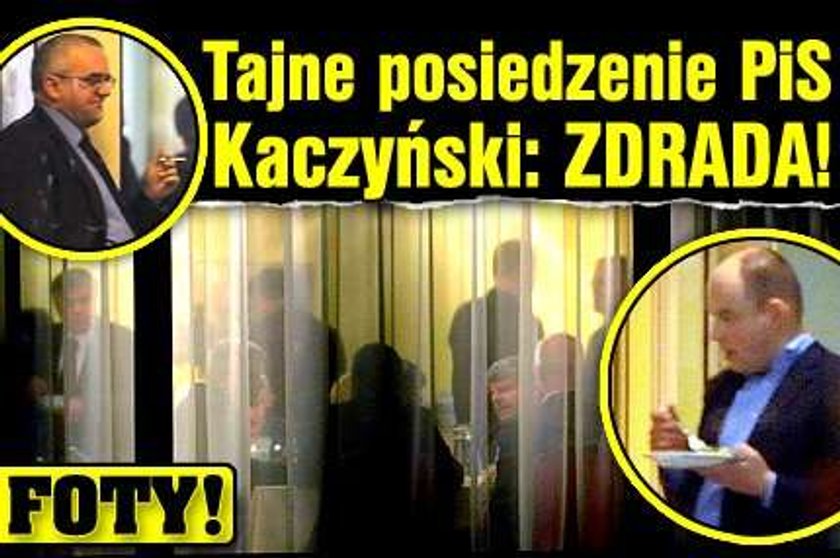 "Zdrajcy" na tajnym posiedzeniu PiS. Mamy FOTY!