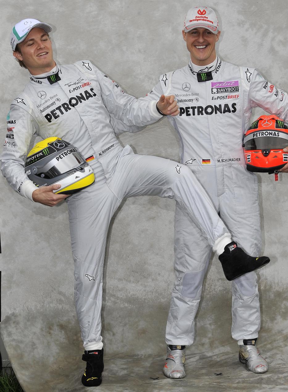 Rosberg és Schumacher jó csapatot alkottak /Fotó: AFP