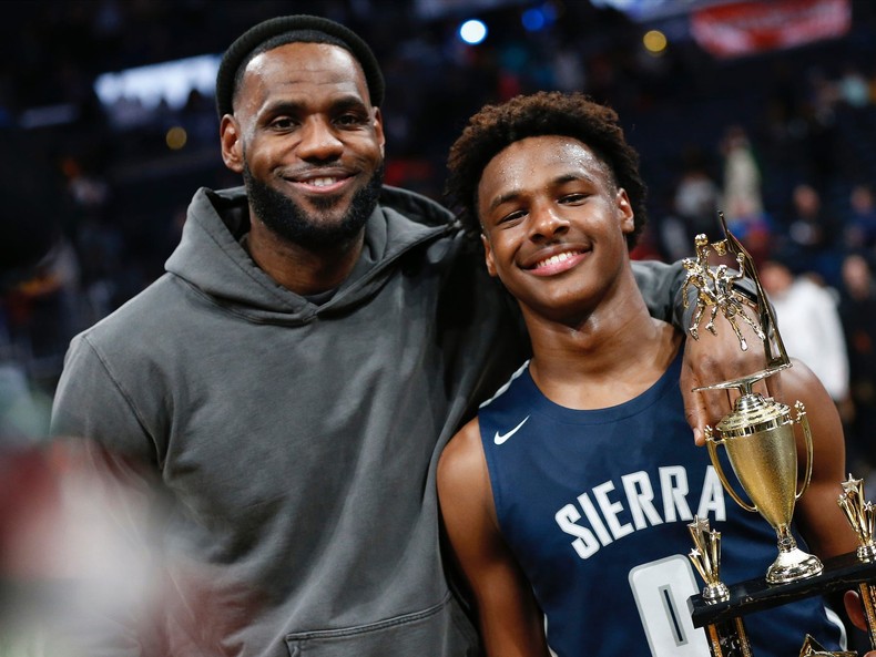 Bronny reportedly considered three different Division I programs — all sponsored by Nike, of course — for his collegiate basketball career: 1) USC, which is close to his LA home, friends, and family; 2) Ohio State, Akron native LeBron's favorite school; and 3) Oregon, which has the strongest ties to Nike, with CEO Phil Knight a major booster.