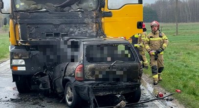 Okropna tragedia w Czarnej Sędziszowskiej. Auta zamieniły się w kule ognia