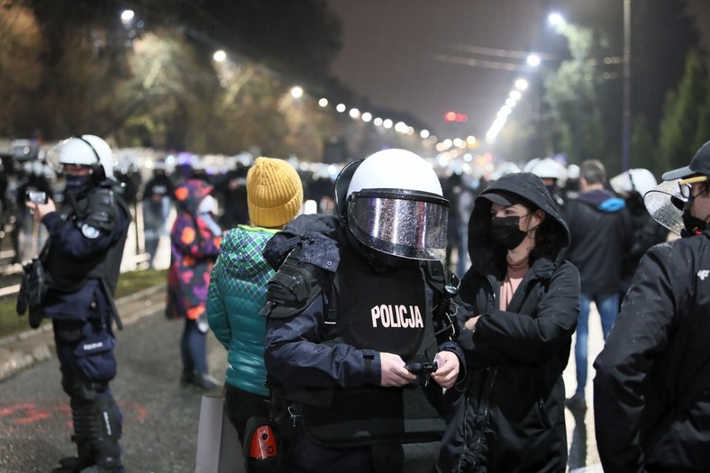 Warszawa. Protest przeciwko zaostrzeniu prawa aborcyjnego 1