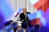 Jarosław Kaczyński na konwencji w Markach