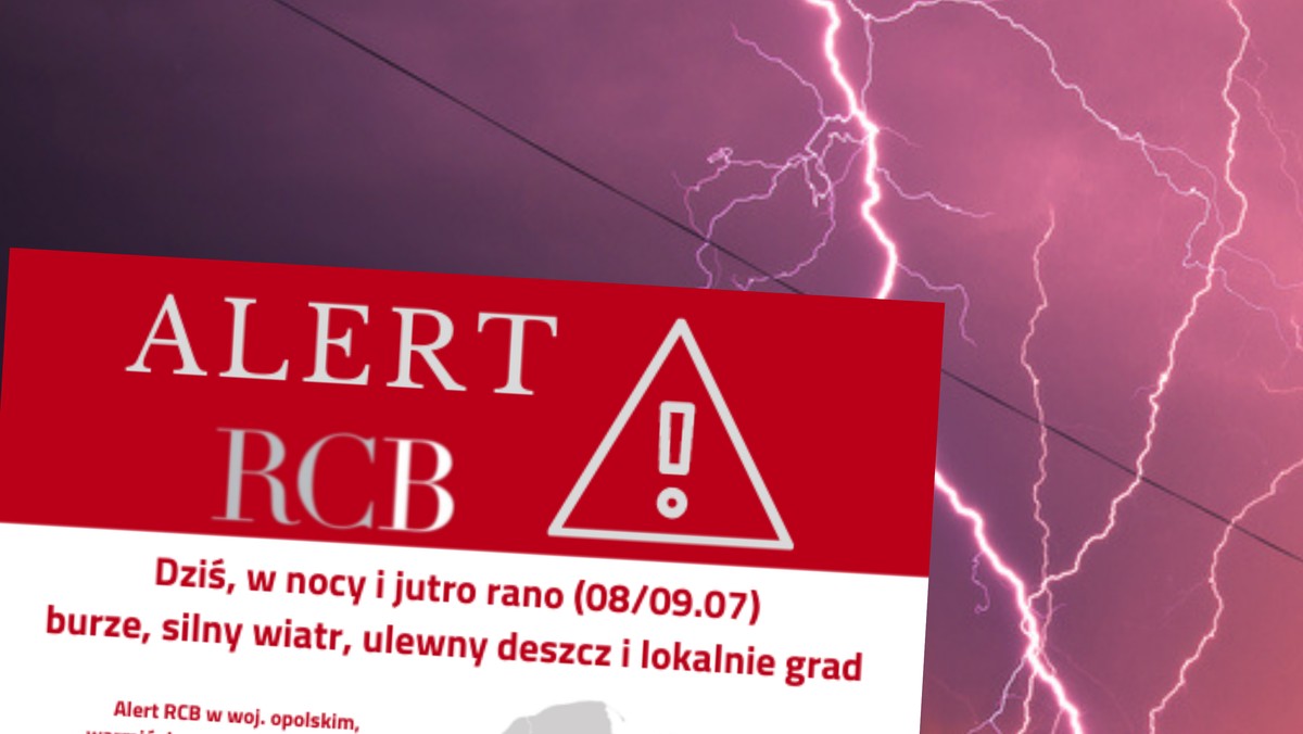 Pogoda: Niebezpieczne burze. Wydano alert RCB