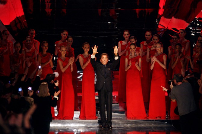 Valentino na oproštajnoj reviji 2008. godine
