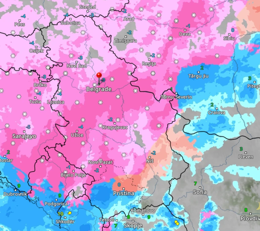 Vremenski radar u 20h