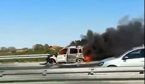 Gori auto na "Milošu Velikom"