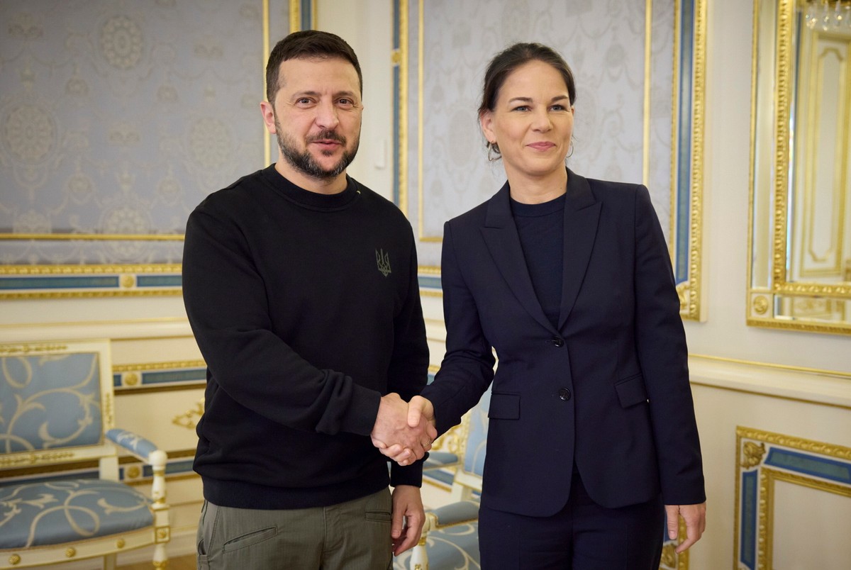 Wołodymyr Zełenski i Annalena Baerbock