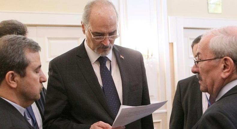 Bashar al-Jaafari led the Damascus delegation at the fourth round of Syria peace talks in Astana, to which the United States sent observers