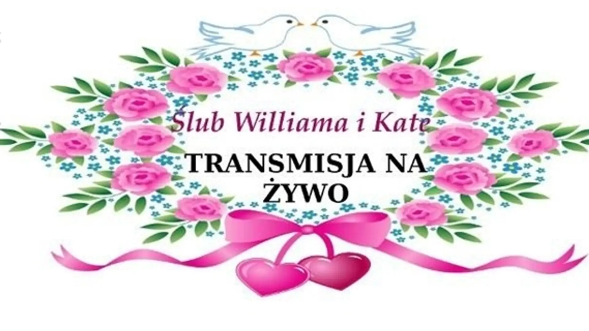 Ślub Williama i Kate: TRANSMISJA NA ŻYWO