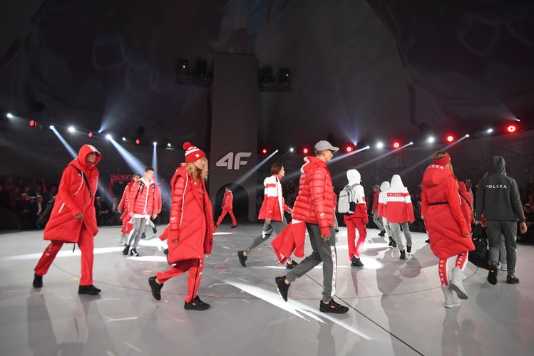 Pokaz kolekcji olimpijskiej marki 4F dla polskich sportowców, uczestników XXIII Zimowych Igrzysk Olimpijskich
