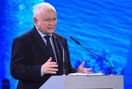 Prezes PiS Jarosław Kaczyński na konwencji partii w Końskich