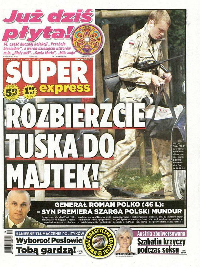 Syn Tuska bezcześci  polski mundur