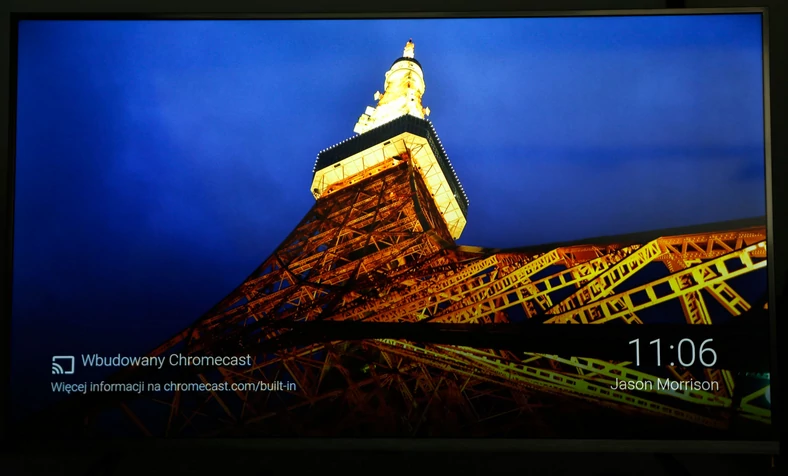 Xiaomi Mi L43M5 - wbudowany Chromecast ułatwia udostępnianie obrazu i dźwięku ze smartfona na telewizor.