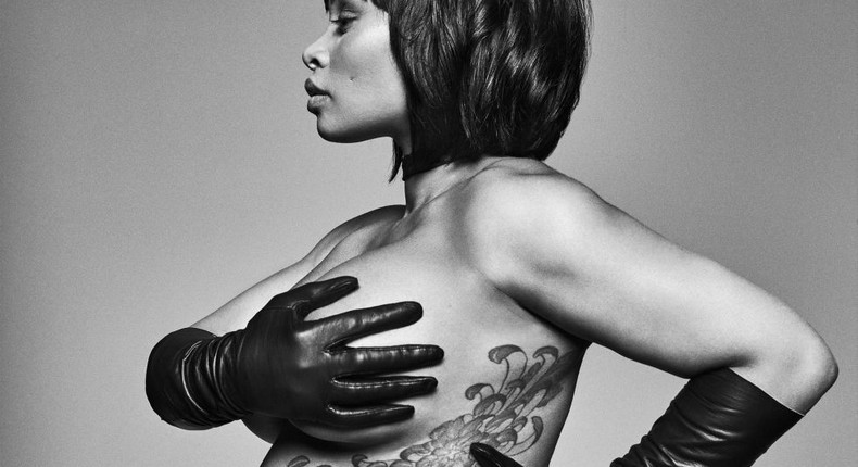 Blac Chyna strips for Elle Magazine