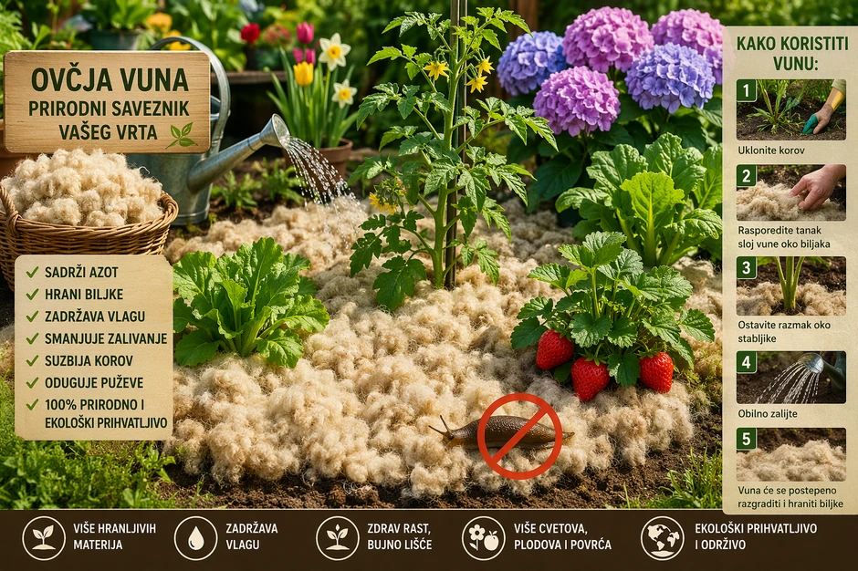 Ovčja vuna: prirodna podrška za vrt