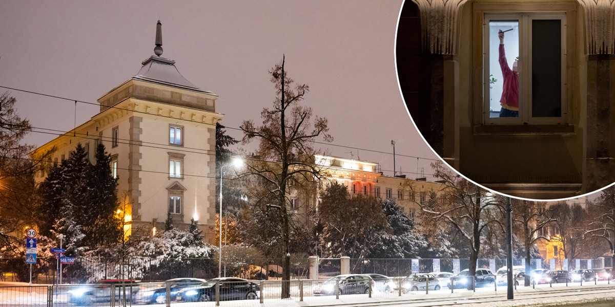 W środę był wybuch, a w piątek pod wieczór w Komendzie Głównej Policji jeszcze trwały prace remontowe.