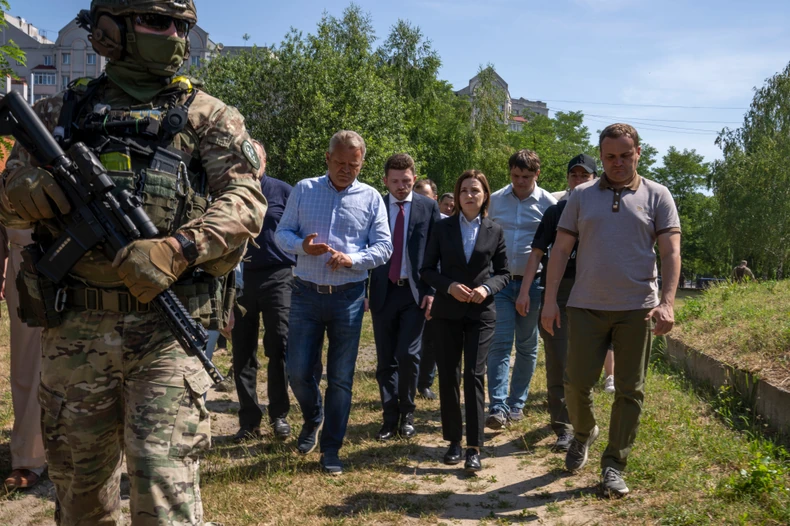 Maja Sandu u Buči kod Kijeva, Ukrajina