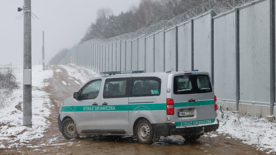 Zapora na granicy polsko-białoruskiej