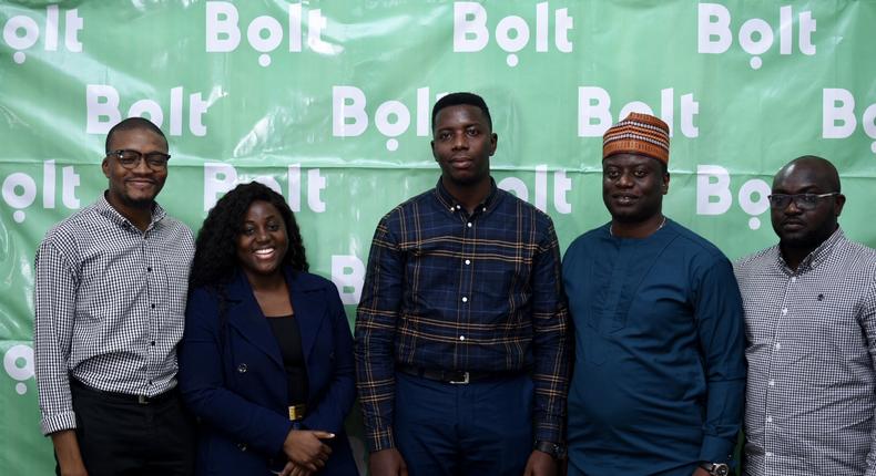 Officials of Bolt and CEO YouVerify, Gbenga Odegbami