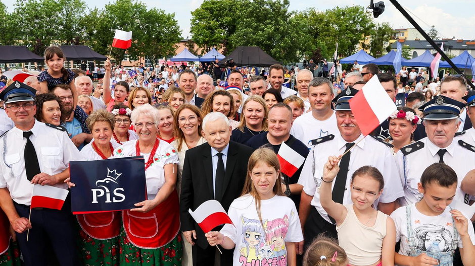 Prezes PiS na pikniku z mieszkańcami Chełma, 6 sierpnia 2023 r.