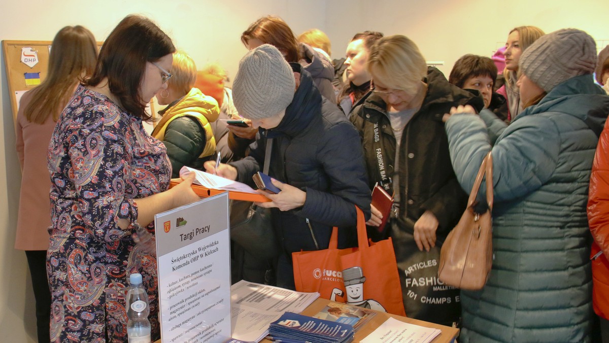 Tłumy na Targach Pracy dla Ukraińców w Kielcach