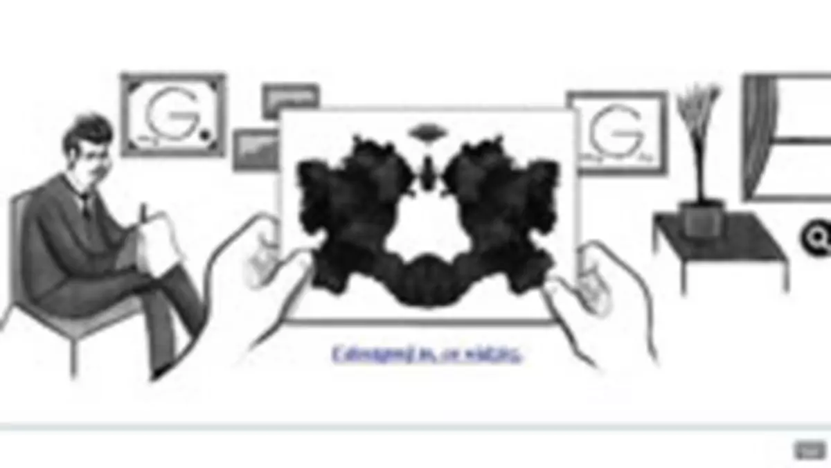 Herman Rorschach i test atramentowych plam w Google Doodle