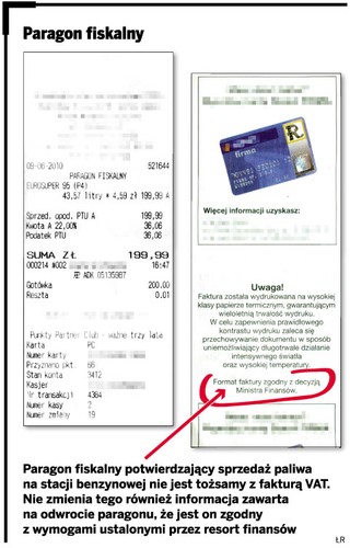 Paragon fiskalny nie zastąpi faktury VAT