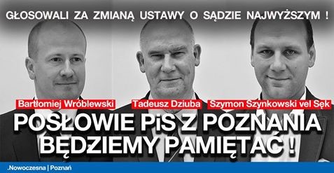 Baner Nowoczesnej w Poznaniu