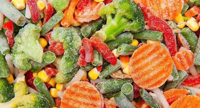 fresh or frozen fruits and veggies