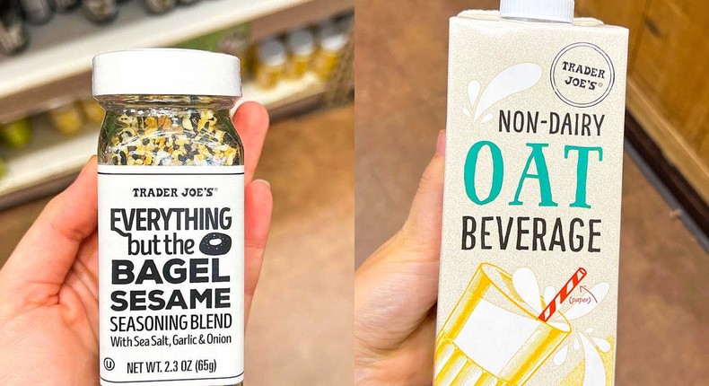 I think items like Trader Joe's Everything but the Bagel Seasoning is worth the hype 
but the nondairy oat beverage can be skipped.Leah Kern