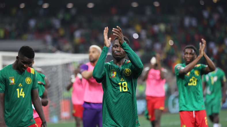Piłkarze Kamerunu po meczu ćwierćfinałowym Pucharu Narodów Afryki przeciwko Gambii