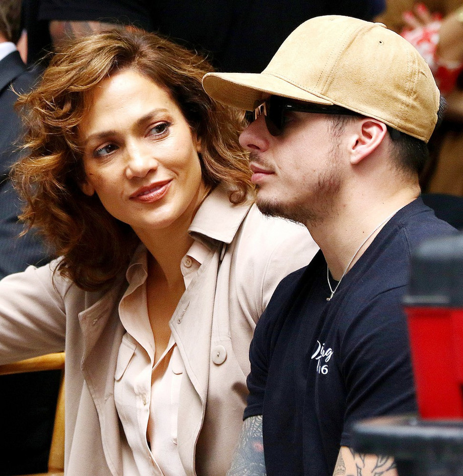 Jennifer Lopez i Casper Smart na planie "Shades of Blue"