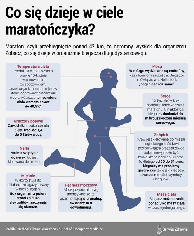 Co się dzieje w ciele maratończyka podczas biegu?