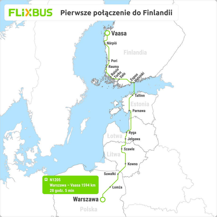 Pierwsze połączenie FlixBusa do Finlandii
